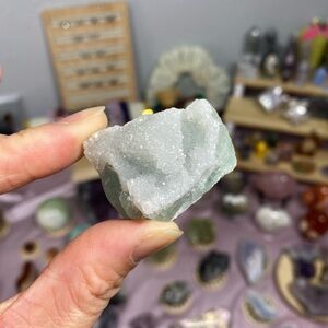 SUGAR DRUZY GREEN FLUORITE SPECIMEN